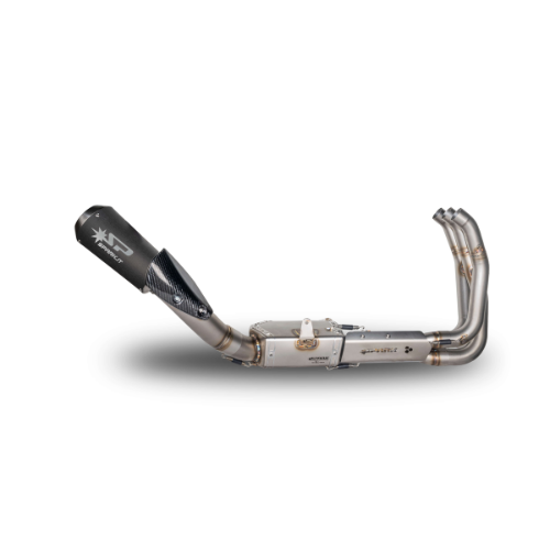 HIGH Mount Full System: Stainless steel + catalyst + BOX and MotoGP silencer Yamaha MT-09 (2021-2024)