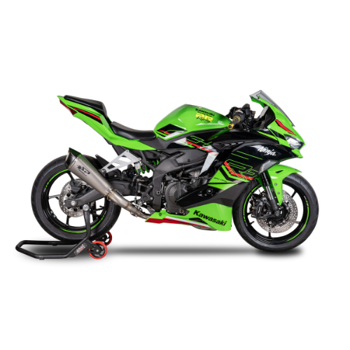 RACING Full System: Stainless Steel Front Bends + KONIX EVO Damper Kawasaki ZX-4RR (2023-2024)