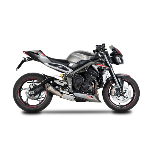 3/4-Kit STD-Montage: Edelstahlgehäuse + GRID-O-Dämpfer Triumph Street Triple 765 (RS/R/S) (2020–2022)