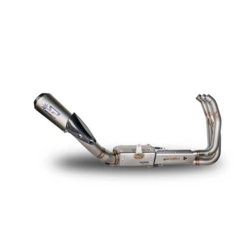 HIGH Mount Full System: Stainless steel + catalyst + BOX and MotoGP silencer Yamaha MT-09 (2021-2024)