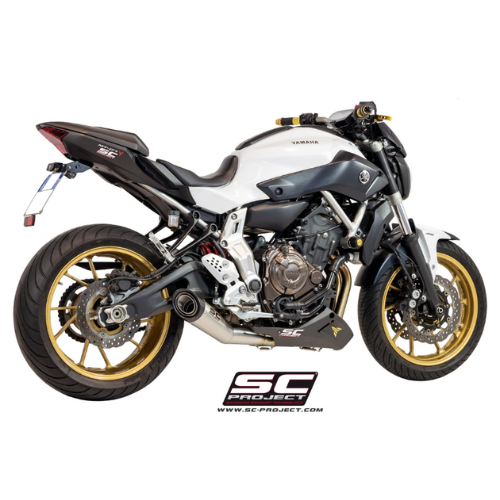 2-1 Edelstahl-Frontbögen + S1-Titandämpfer Yamaha MT-07 (2013–2016)