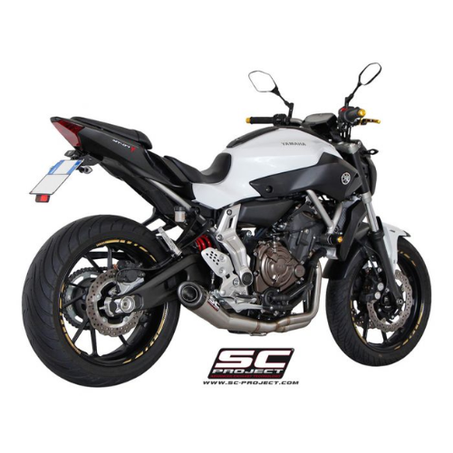 2-1 Stainless Steel Front Bends + Conic Stainless Steel Damper Yamaha MT-07 (2013-2016)