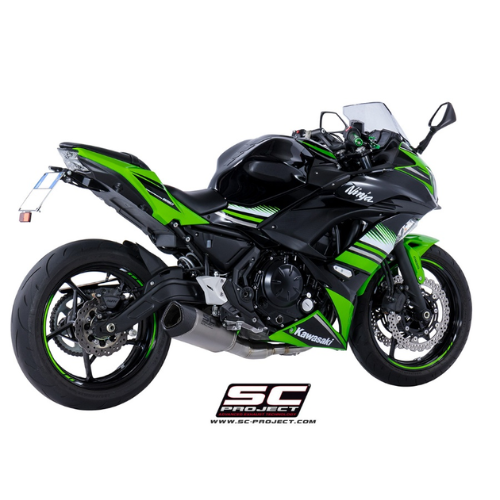 2-1 RVS Voorbochten + SC1-R GT Titanium Demper Kawasaki Ninja 650 (2017-2019)