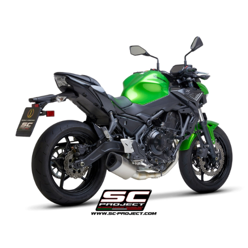 2-1 Stainless Steel Front Bends + SC1-R GT Damper Kawasaki Z650 (2020-2024)