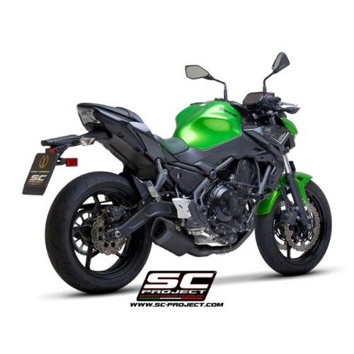 2-1 Stainless Steel Front Bends + SC1-R GT Damper Kawasaki Z650 (2020-2024)