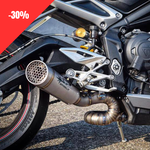 3/4 Kit: TITANIUM Pijp + Grid-O Demper Triumph Street Triple (2017-2024)