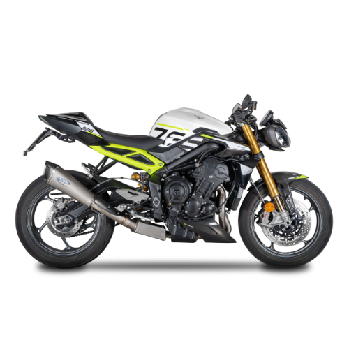 Full System: Stainless Steel Front Bends + KONIX EVO Damper Triumph Street Triple 765 RS/R/Moto2 (2023-2024)