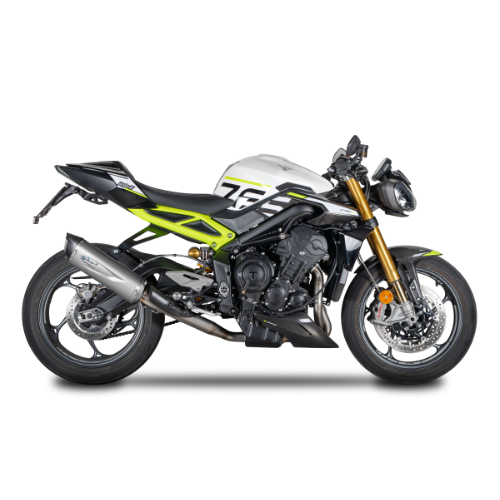 3/4 kit: Stainless Steel Pipe + FORCE EVO Silencer Triumph Street Triple (2017-2024)