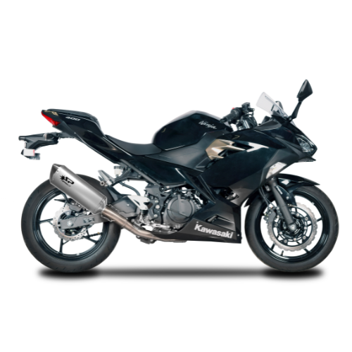RACING Full System: Stainless Steel Front Bends + FORCE Damper Kawasaki Ninja 400 (2018-2023)
