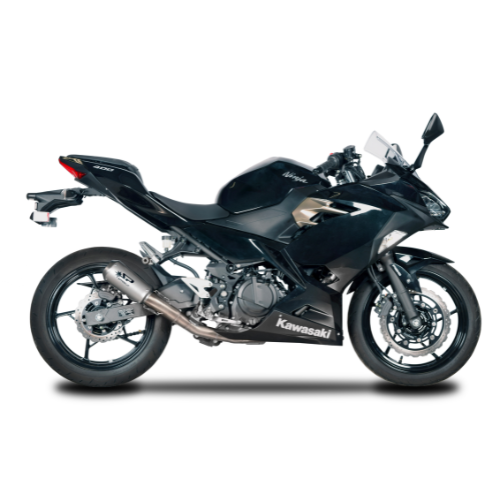 RACING-Komplettsystem: Edelstahl-Frontbögen + MOTOGP-Dämpfer Kawasaki Ninja 400 (2018–2023)