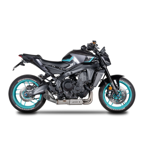 EURO 5 Full System: RVS Bochten + katalysator + TRIPLE MotoGP Style demper Yamaha MT-09/XSR 900 (2021-2024)