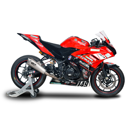 RACING Full System: Stainless Steel Front Bends + FORCE Damper Yamaha R3 (2015-2024)