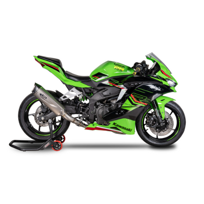 Komplettes RACING-System: Edelstahl-Frontbögen + FORCE EVO-Dämpfer Kawasaki ZX-4RR (2023–2024)