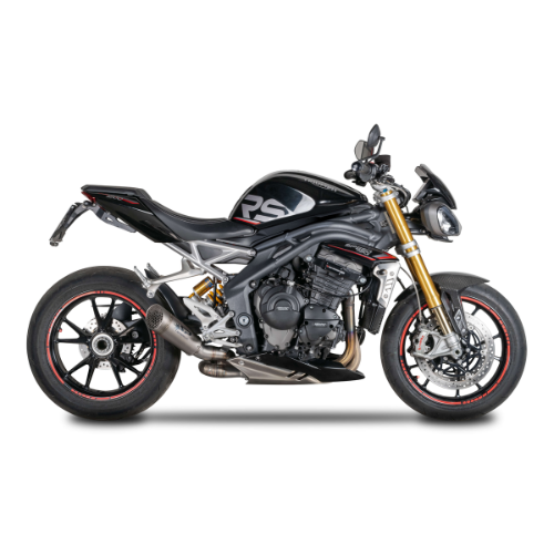 Halbsystem: Edelstahlkrümmer + GRID-O-Dämpfer Triumph Street Triple 765 RS / R / S (2021–2024)